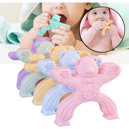 Bear Shaped Balance Stacking Blocks Childrens Educational Silicone Stacking Decompression Preschool Toys Balancing Game NSV