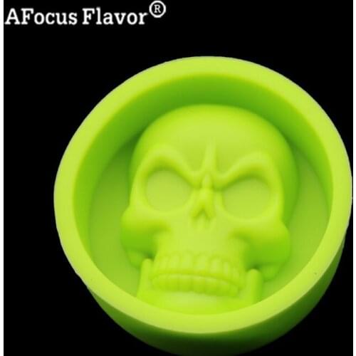 1 Pc Skull Muffin Mug Soap Mold Chocolate Pudding Cake Decorated Forming Food-grade Silicone Ice Mold Kitchen Cookie Cutters