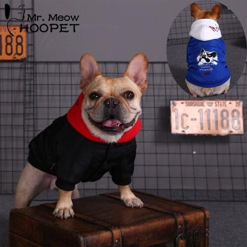Hoopet Pet Dog Clothes For Small Dogs French Bulldog Puppy Clothing Shirt Winter Warm Coat