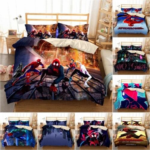 Disney Superhero Spider-Man Bedding Set Duvet Cover Comfortable Bedspread Twin Full Queen King Size Home Decor (NO sheet)