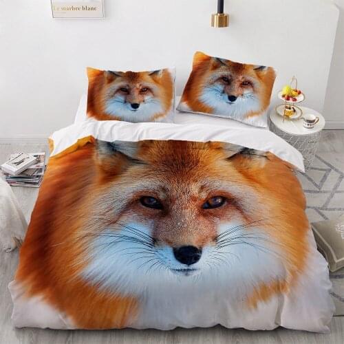 3D Bedding Sets Fox Animal Duvet Quilt Cover Set Cute Comforter Bed Linen With Pillowcase Luxury Home Texitle Dropshipping
