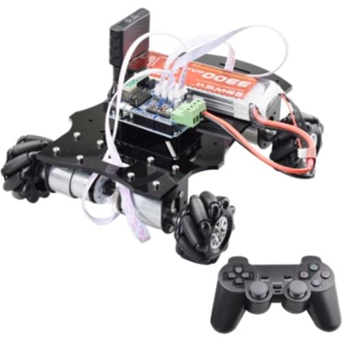 4WD Mecanum Wheel Robot Car Chassis Kit Omni Directional Platform with 4pcs 12V Speed Encoder Motor for robot study