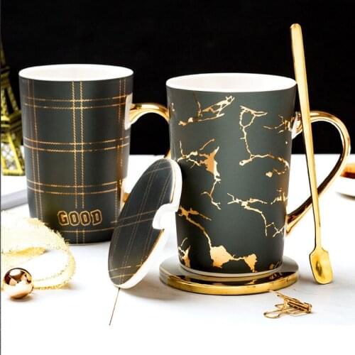 420ML Nordic Style Creative Ceramic Coffee Cup Large-Capacity Water Mug With Handle for Breakfast Milk for Men Women Ideal Gifts