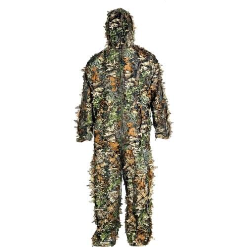 Men Women Kids Outdoor Ghillie Suit Camouflage Clothes Jungle Suit CS Training Leaves Clothing Hunting Suit Pants Hooded Jacket