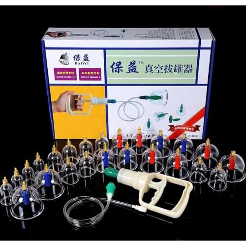 24 Cups Vacuum Magnetic Cupping Sets Home Care Medical Thickened Apparatus Traditional Chinese Medicine Medical Suction Therapy