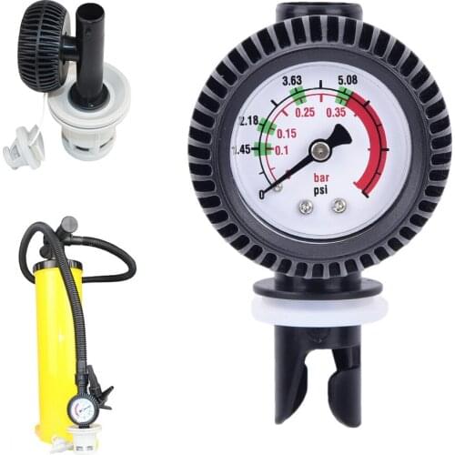 Inflatable Boat Raft Ribs Kayak Air Pressure Digital Meter Body Board Barometer with Hose Adaptor Connector