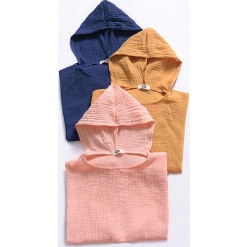 83XC Baby Kids Hooded Cape Sleeveless Cloak Poncho Outwear Beach Swimwear Coverup Bath Robe Towel Wrap for Boys Kids Children