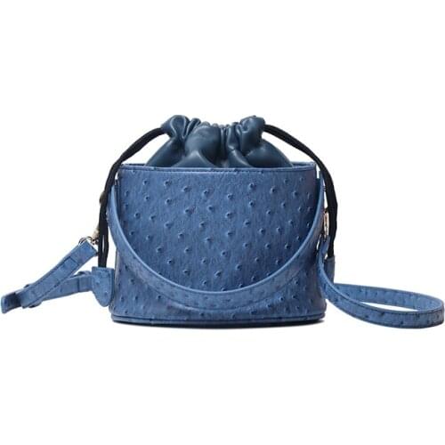 New Arrival Fashion Solid Color Basket Bag Large Capacity One-Shoulder PU Handbag Women Crossbody Bags