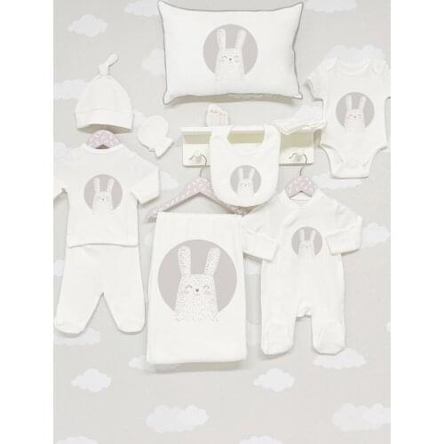 Organic 11 Piece Jacquard Hospital Output-Pure Baby Series Baby Set Lux 100 Cotton High Quality