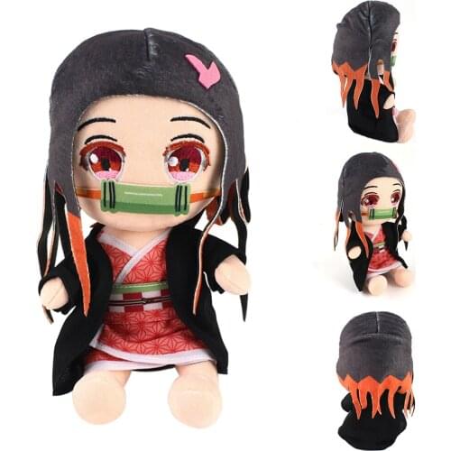 Anime Kimetsu no Yaiba Demon Slayer Kamado Nezuko Plush Toys Doll Sitting Style Baby Kids Birthday Gift Home Decor 20cm