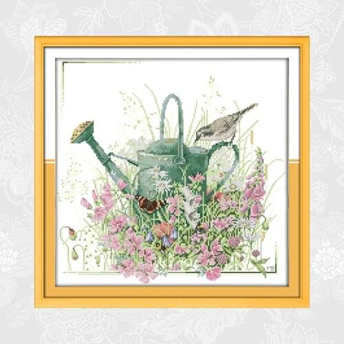 Gardening Patterns Counted Cross-stitch 11CT 14CT DIY Handmade Embroidery Canvas Home Decor Needlework Cross Stitch Kits