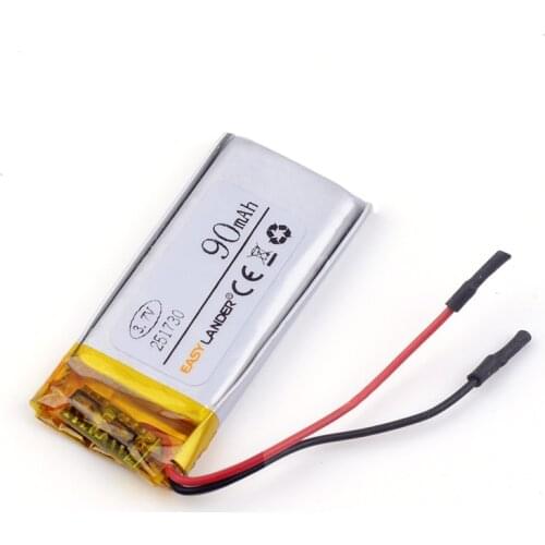 Dedicated Bluetooth polymer battery 251730 90mAh 3.7V lithium battery Bluetooth headset