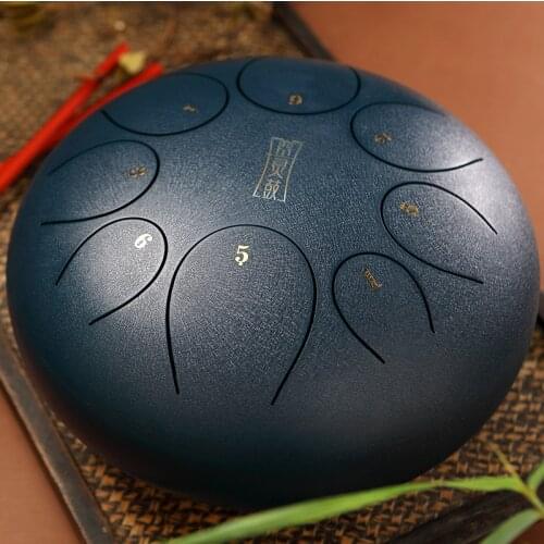 Hluru C Steel Peptide Zen drummer Ethereal Tongue drum Beginner 8 notes 10 inch Musical Percussion Instrument Handpan Meditation