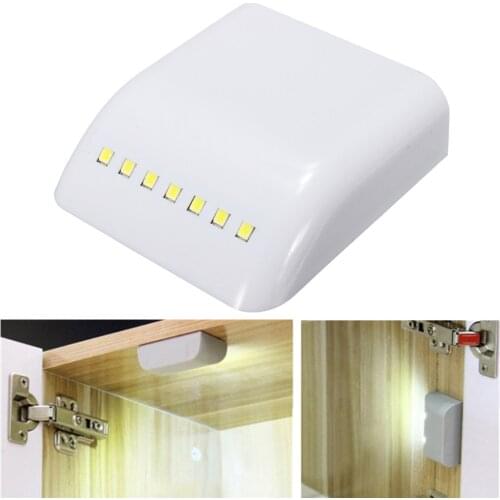 Cabinet Hinges Light 7 LED Control Sensor Night Lamp ABS Universal for Kitchen Cupboard Closet Wardrobe Home Furniture Hardware