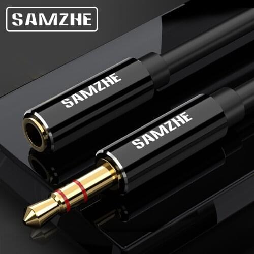 SAMZHE Jack 3.5mm Audio Extension Cord Aux Cable Extender Male to Female for Headphone Laptop Music Player