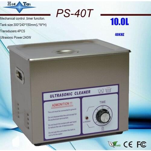PS-40T ultrasonic cleaner no heater function 10L AC 100V ~ 240V for Hardware accessories computer motherboard washing machine
