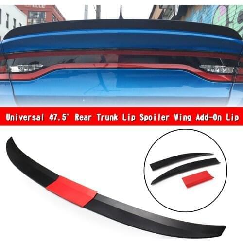 Topteng Universal 47.5" Rear Trunk Lip Spoiler Wing Add-On Lip ABS Car Auto Accessories Parts