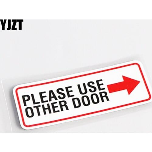 YJZT 10.6CM*4CM Creative Please Use Other Door Car Sticker Decal PVC 13-0528