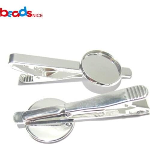 Wholesale Tie Clips Blank with Round Setting Elegant Design Personalized Tie Clip for Men DIY jewelry Accessories ID23045 hot