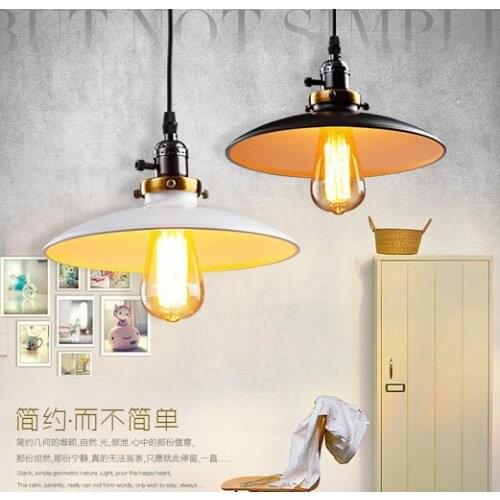 American Loft Iron Art Retro Pendant Light Fixtures Industrial Vintage Lighting For Living Dining Room Knob Switch Hanging Lamp