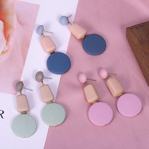 Womens Earrings Womens Drop Earrings Statement Geometric Round Earrings 2021 Fashion Trend Female Jewelry for Women