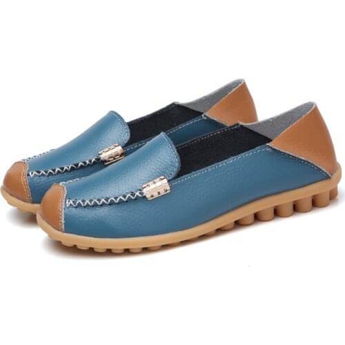 Casual Flats Ladies Side Zipper Flat Oxford Shoes New Mother single Shoes 2020 Fashion Soft Leather Round head Women NVX247