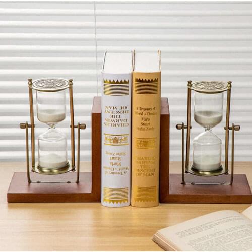 Home Office 2Pcs Innovative Hourglass Sand Clock Sand Timer for Vintage Home Decoration Ornaments Wedding Gift