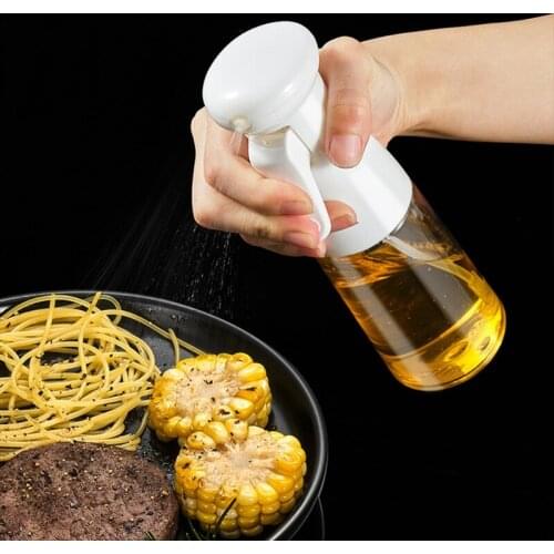 Q81C Oil Sprayer for Cooking 2 Pack Set Oil Sprayer Refillable Oil Dispenser Spray Spritzer Food Plastic Bottle 2-Color