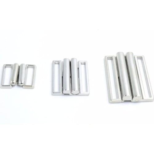 20sets/lot 13mm/22mm/31m Craft silver metal Rectangle Tape Closure Hook & Clasp Waist Extenders Sewing On Clothes Bra Clip Hooks