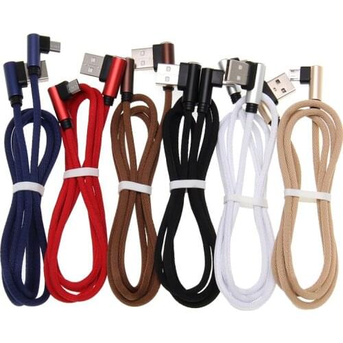 50pcs/lot 90 Degree Elbow USB Type C Data Cable Micro Usb Charging for iPhone 11 Pro Max XR X 8 Samsung S6 Mobile Phone Cables