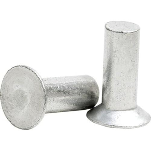 50pcs M2.5 aluminum countersunk rivets flat head solid percussion rivet knock rivetings tap riveting GB869 4mm-12mm length