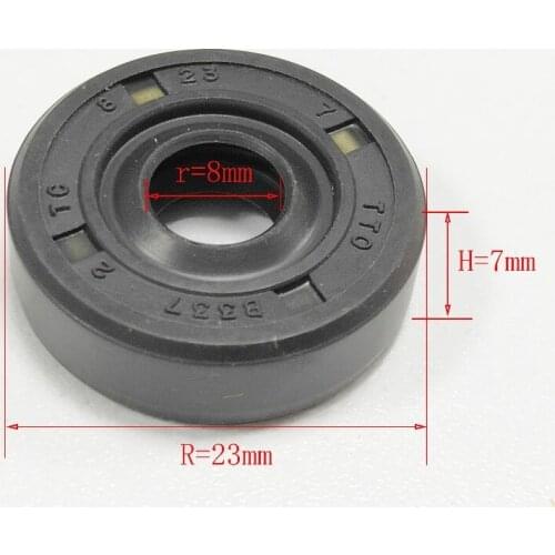 7mm*8mm*23mm Oil Seal Ring Black Radial Shaft Seal Ring Replacements For LG for samsung for Philips For ACA Blender Parts
