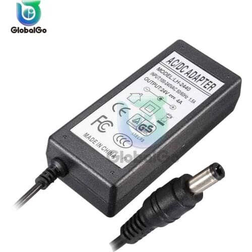 AC DC Adapter AC 100V-240V DC 24V 4A 96W Power Supply Charger Converter Adapter 110V 220V For LED Strip Home Diy