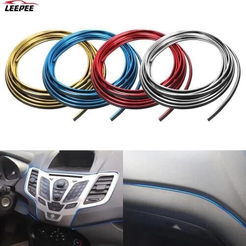 Car Seal Accessories Styling Mouldings Trim Line Protection Strip 5M DIY Car Door Decor Strip Interior Exterior Plated Moulding