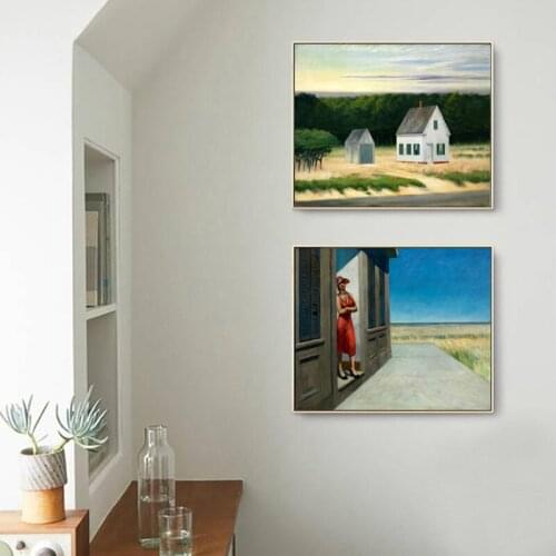 American Retro Abstraction Graffiti Landscape Character Architecture Canvas Painting Wall Picture Poster Living Room Decoration