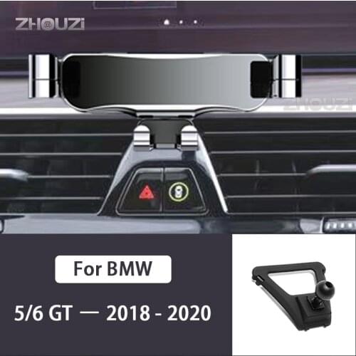 Car Mobile Phone Holder For BMW 5 Series 6GT G30 G32 G38 2018-2020 Mounts Stand GPS Gravity Navigation Bracket Car Accessories