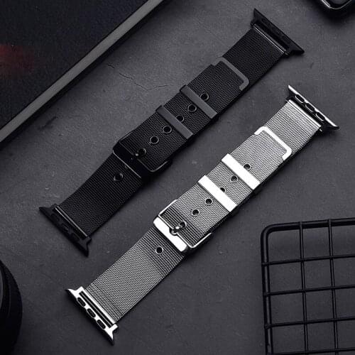 Milanese Loop Bracelet Stainless Steel strap For Apple Watch series 2 3 42mm 38mm Bracelet band for iwatch series 4 5 40mm 44mm