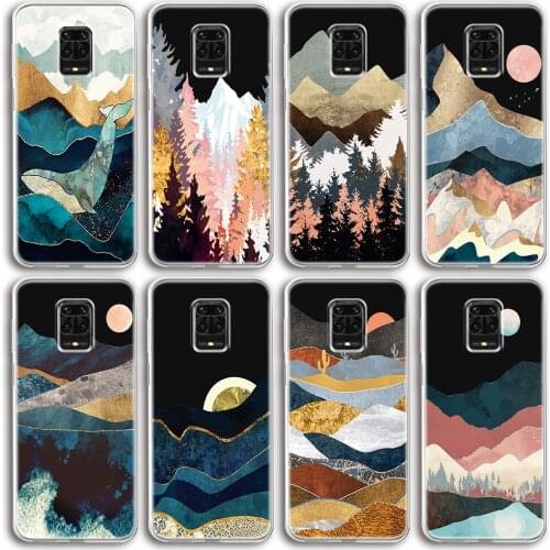 Ink Painting Cute Funda Case for Redmi Note 9 9S 10 10S 8 9i 9A 9C 8A 8T 9T 7 6 K40 K30S Poco X3 F3 C3 M3 NFC Pro MAX Silicone