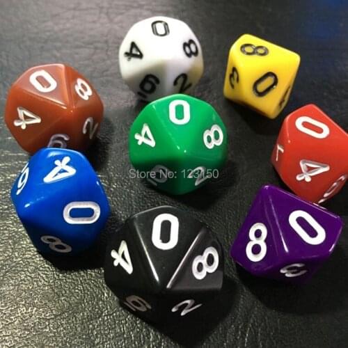 DC-046 Plastic Dice,Ten Numbers, From 0 to 9, Digital Dice, 100pcs/lot, Free Shipping