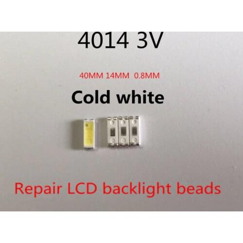 EVERLIGHT 50pieces / lot for Maintenance LED LCD TV backlight Item SMD lamp Led 3 v 4014 60MA Cold white light emitting 4 jiao