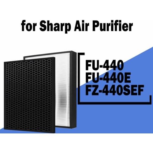 FZ-440SEF Replacement HEPA Activated Carbon Filter for Sharp FU440 FU-440E Air Purifier Parts