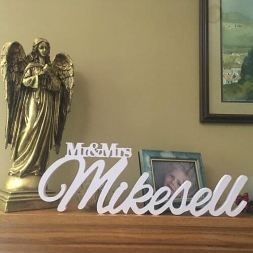 Customized personalized name Mr. and Mrs. Surname Wedding Table Logo Large Center Decoration Personalized Logo Custom Logo Weddi