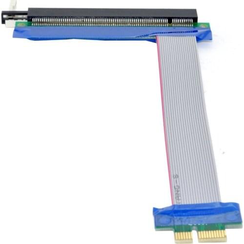 Jimier 20cm PCI-E Express 1x to 16x Extension Flex Cable Extender Converter Riser Card Adapter
