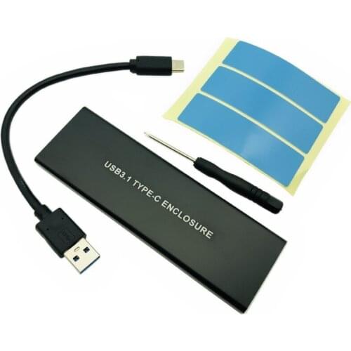 NVMe PCIE USB3.1 HDD Enclosure NVMe M.2 to USB SSD Hard Disk Drive Caddy Type C 3.1 M KEY Connector HDD Case External Mobile Box