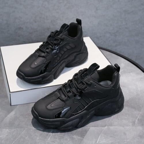 2020 New Fashion Chunky Sneakers Women Shoes Designer Beige Black Dad Sneakers Platform Comfort Casual Shoes Woman Basket Femme