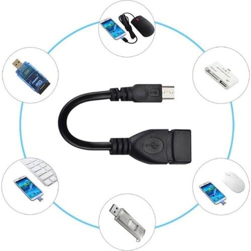 Micro USB OTG Cable Adapter 5pin Mini USB Male To USB 2.0 Type A Female OTG Host Adapter Cable For Cellphone MP3 MP4 Camera