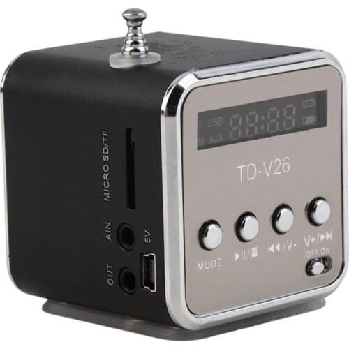 Mini MP3/4 Portable SD TF Card Micro USB Stereo Super Bass Speaker Music Player FM Radio IB Music Media For Sport Workman