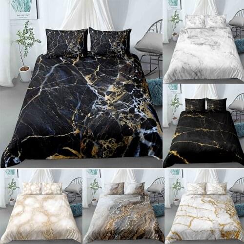 Marble Bedding 2/3 pcs Abstract Art Bed Set