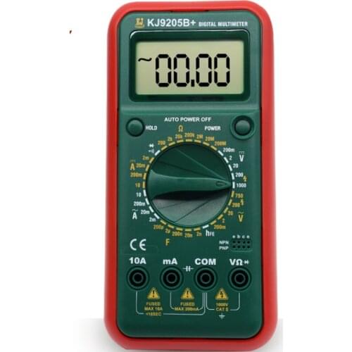 KJ9205B+ full range overload protection anti-burning multimeter digital multimeter capacitance multimeter