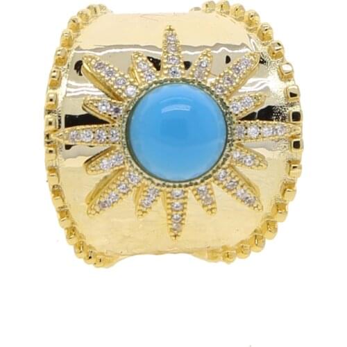 Micro pave cz starburst star signet vintage women lady finger ring jewelry bling cubic zirconia engagement wide band cz rings